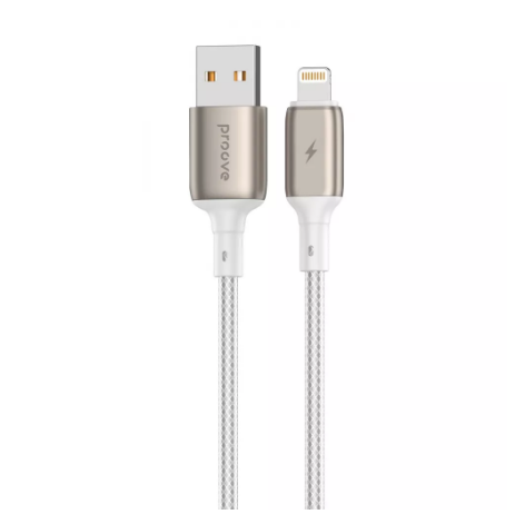 Кабель Proove Dense Metal USB to Lightning 2,4 A 1 м White (578882)