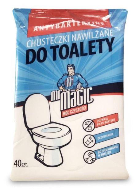 Салфетки антибактериальные Mr. Magic Antibacterial для чистки унитаза 40 шт. (2529413469)