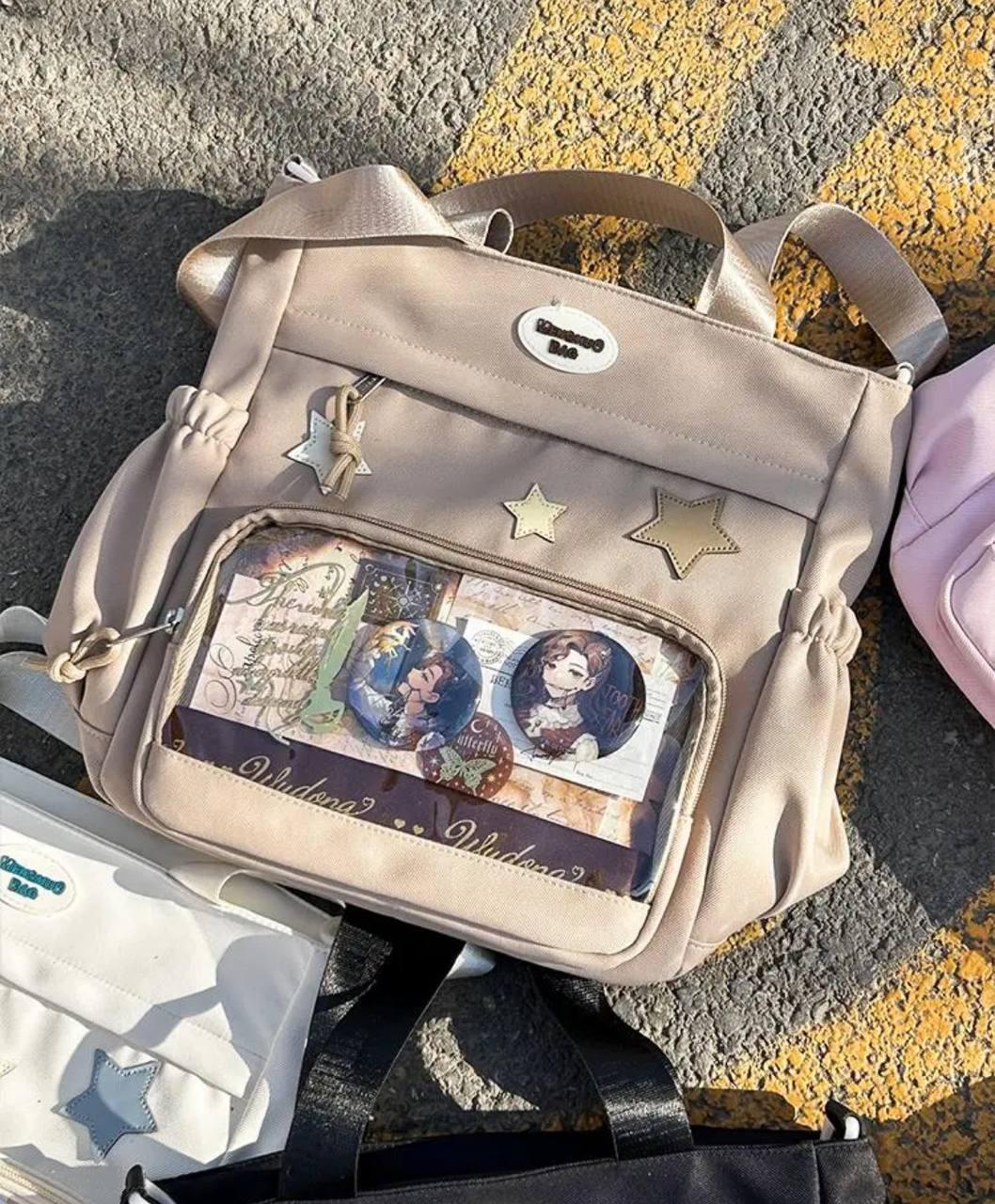 Сумка для девочки с карманами в японском стиле Бежевый (2600178579) - фото 3