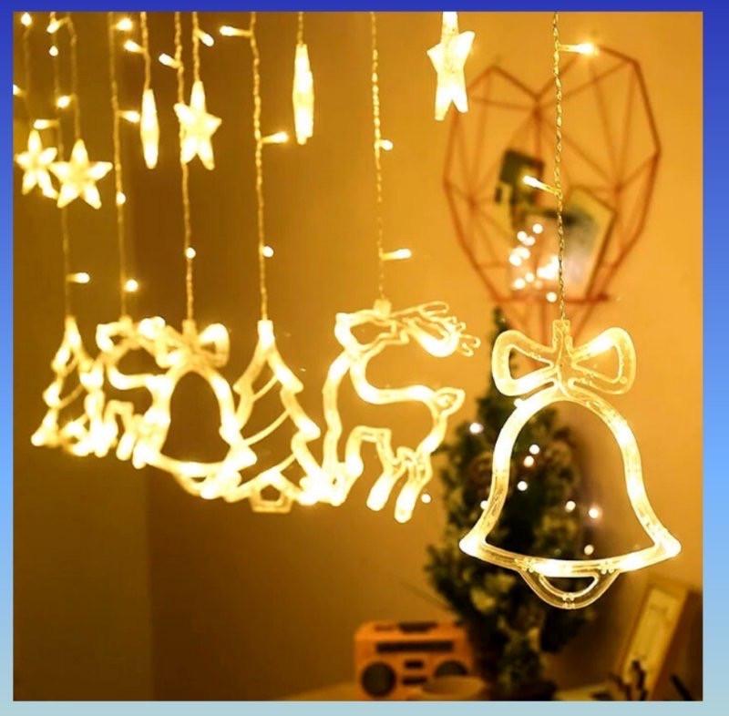 Гирлянда занавеса Елени и колокольчики 3,0х0,8 м Белый (1506662058) - фото 3 Гирлянда занавеса Елени и колокольчики 3,0х0,8 м Белый (1506662058) - фото 3