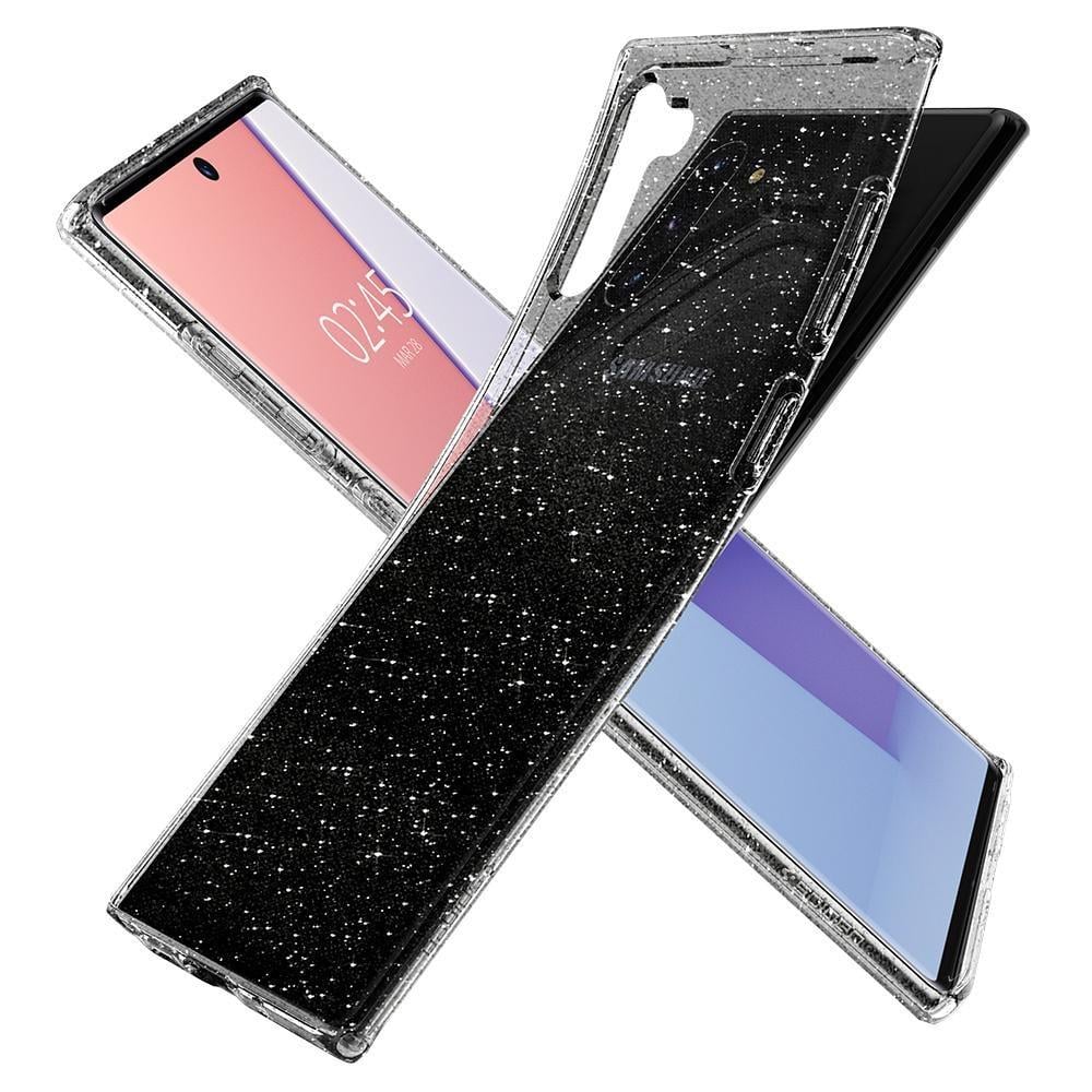 Чехол прозрачный Spigen Liquid Crystal для Samsung Galaxy Note 10 Space Crystal - фото 4