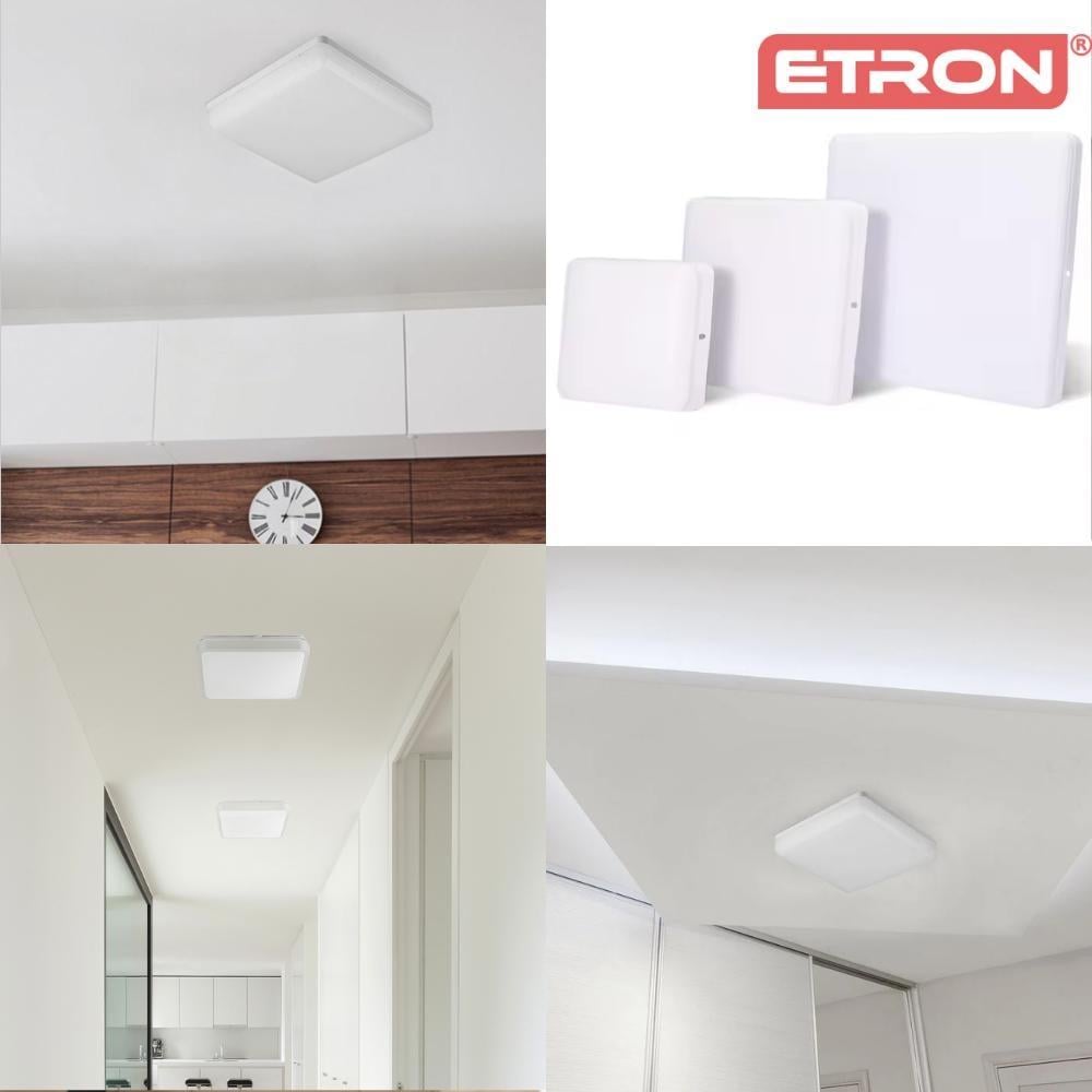 Світильник світлодіодний ETRON 1-EMP-781 накладний стельовий квадратний 24W 5000К денне світло 95-265V Білий - фото 4 Світильник світлодіодний ETRON 1-EMP-781 накладний стельовий квадратний 24W 5000К денне світло 95-265V Білий - фото 4