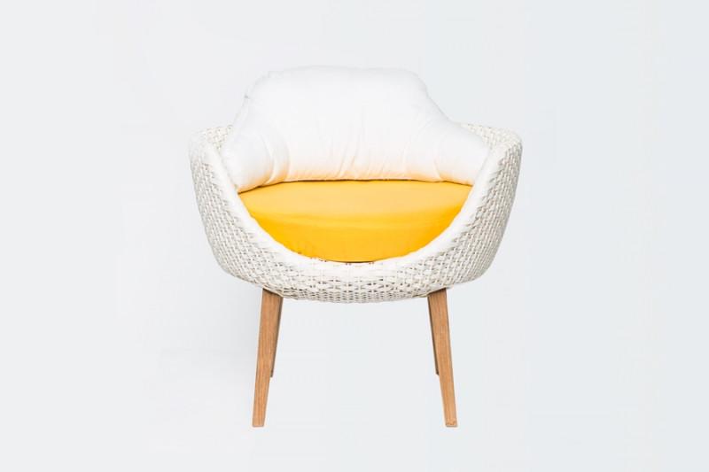 Кресло плетеное из искусственного ротанга Белый (cr-kr0020) - фото 2 Кресло плетеное из искусственного ротанга Белый (cr-kr0020) - фото 2