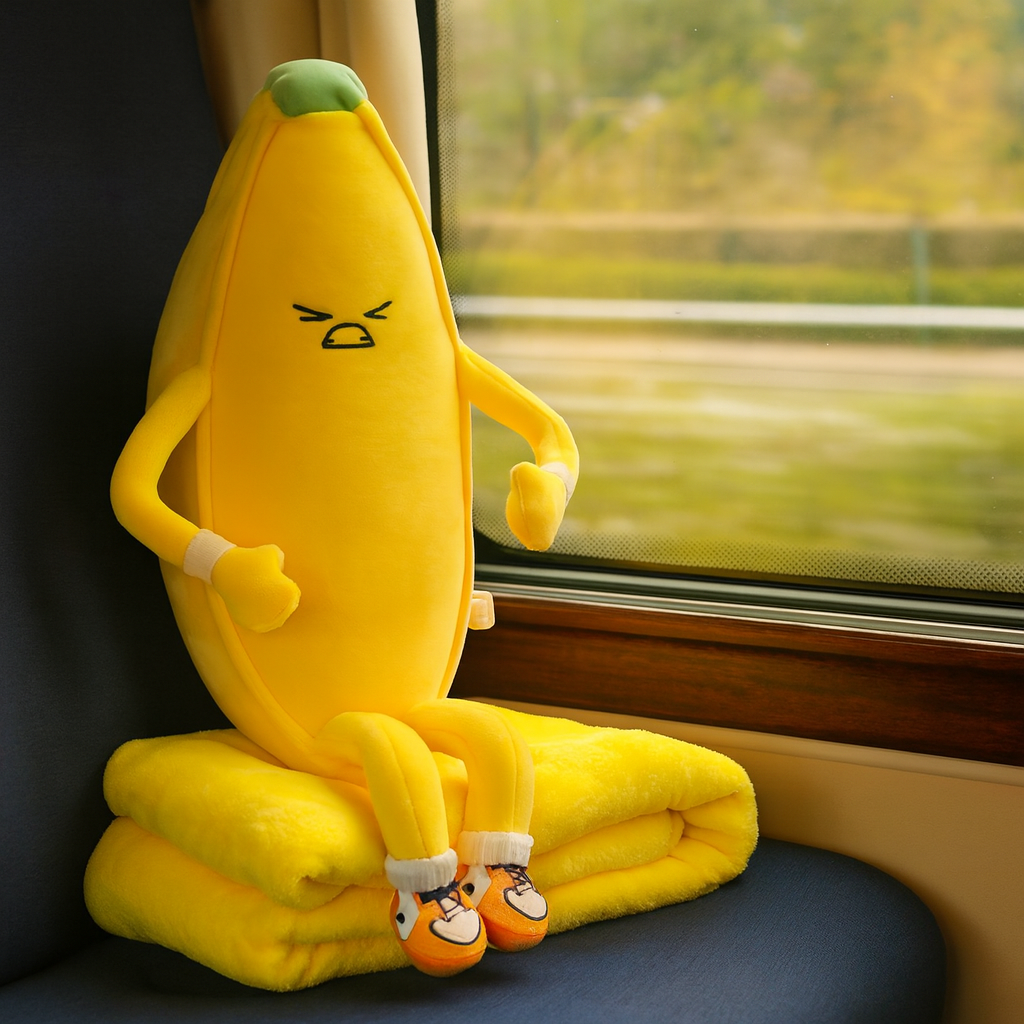 Игрушка-подушка с пледом Банан 3в1 Желтый (MH-520-9yellow) - фото 2