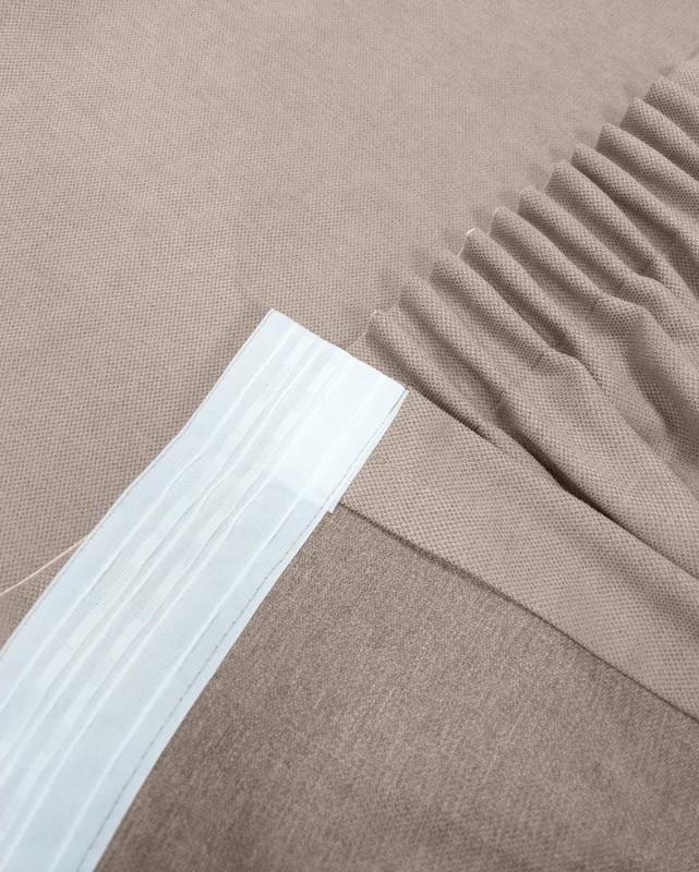 Комплект штор Lux Portiery CALIFORNIA мікровелюр подвійний 250x280 см 2 шт. Бежевий (MD 1426) - фото 4