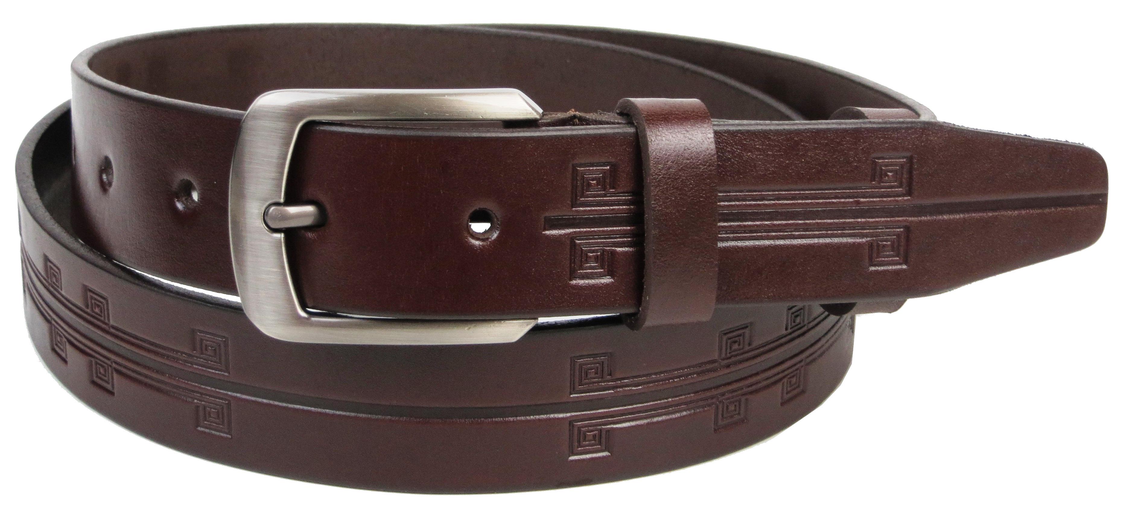 Ремень мужской Skipper кожаный Коричневий (1453-33)