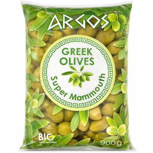 Оливки зелені ARGOS Greek Olives Super Mammouth 900 г (34198986)