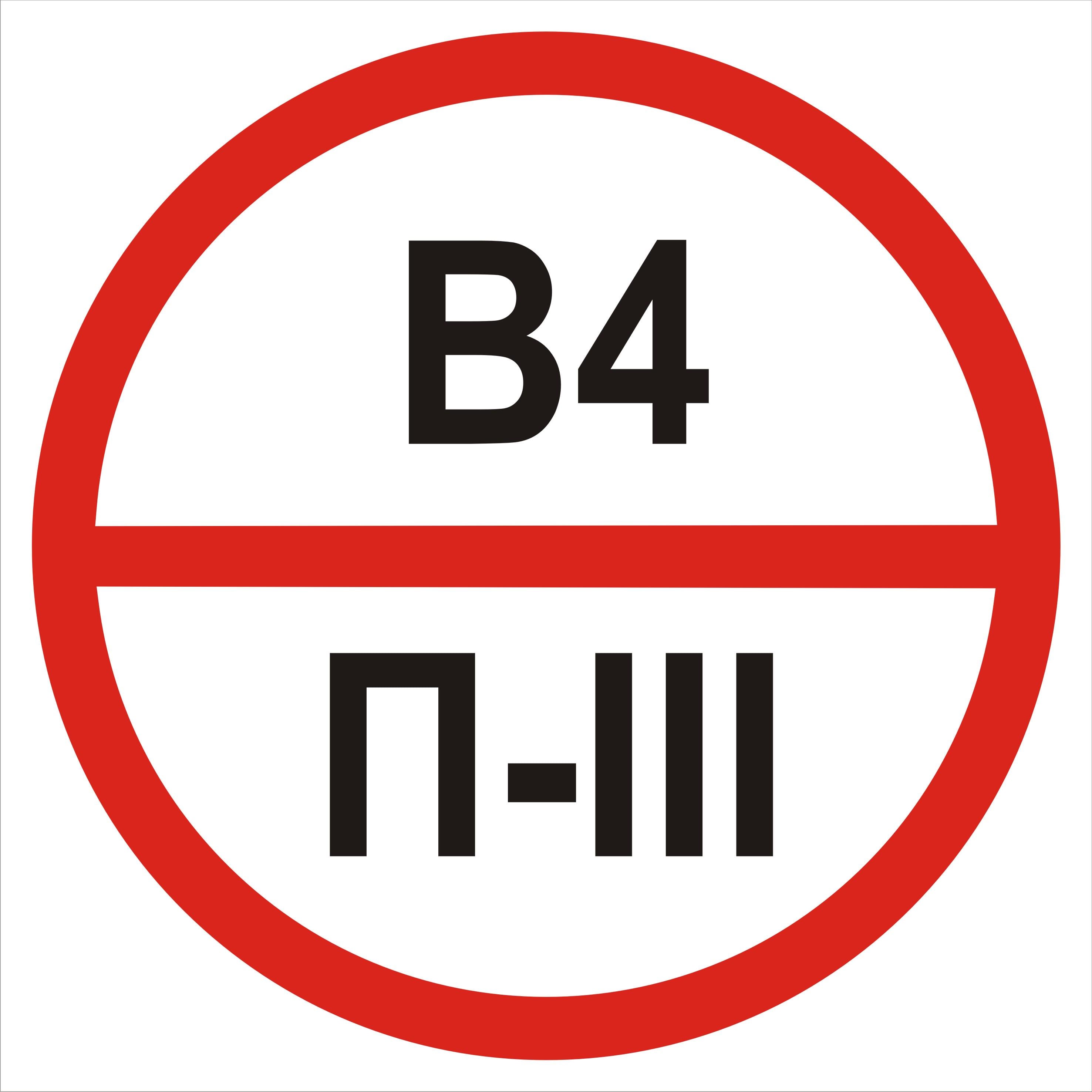 Табличка категория помещения В4/П3 20х20 см (00191)