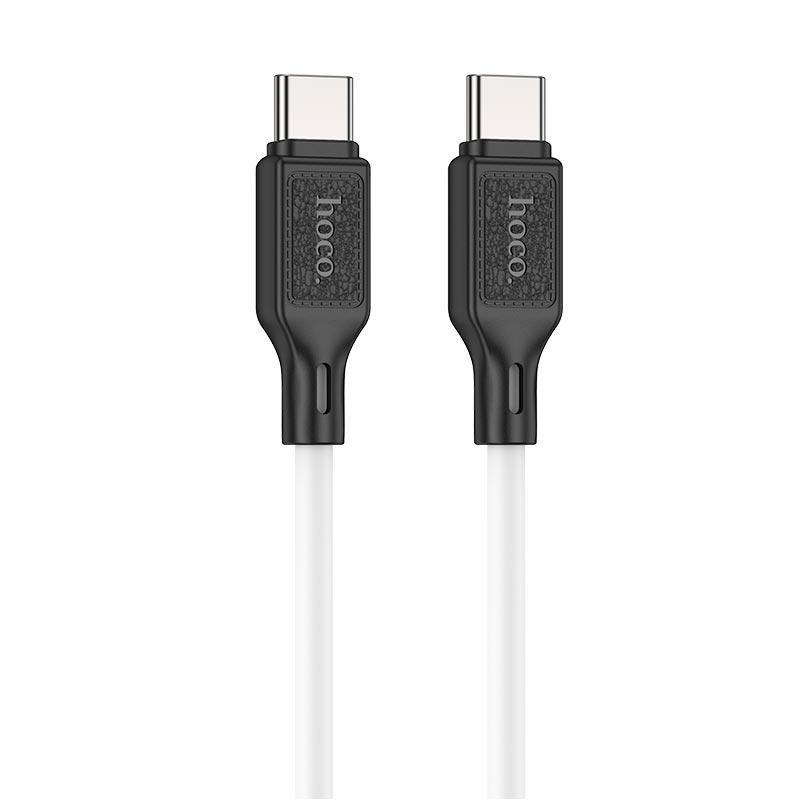 Кабель Hoco X90 Type-C to Type-C Silicone Charging Data cable 1 м 60W 3A White (11314895) - фото 1