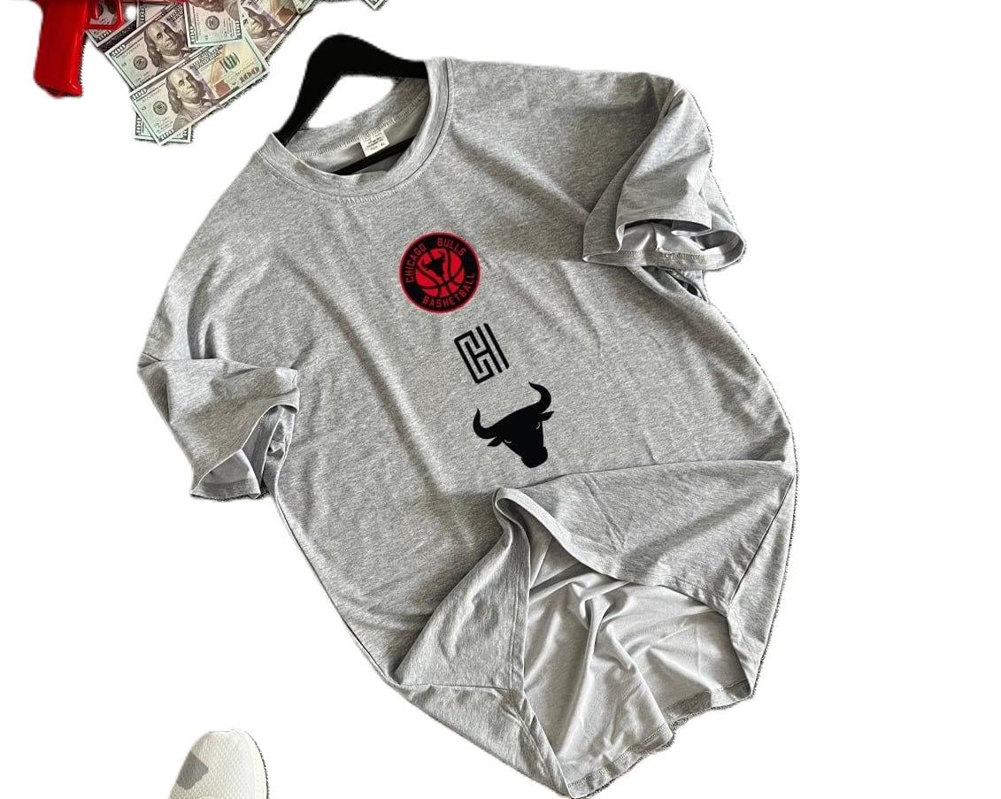 Футболка чоловіча Chicago Bulls 2194640569/5 оверсайз M Сірий (2194640569/5/2)