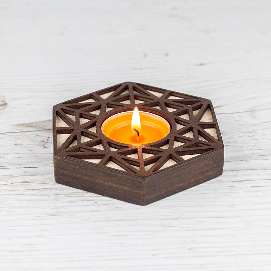 Підсвічник Vanza Fachwerk дерев'яний (1508111536) - фото 2 Підсвічник Vanza Fachwerk дерев'яний (1508111536) - фото 2