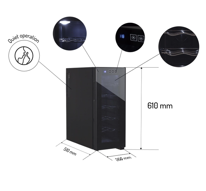 Холодильник для вина Adler AD 8083 50W 33 л Black (592501) - фото 7