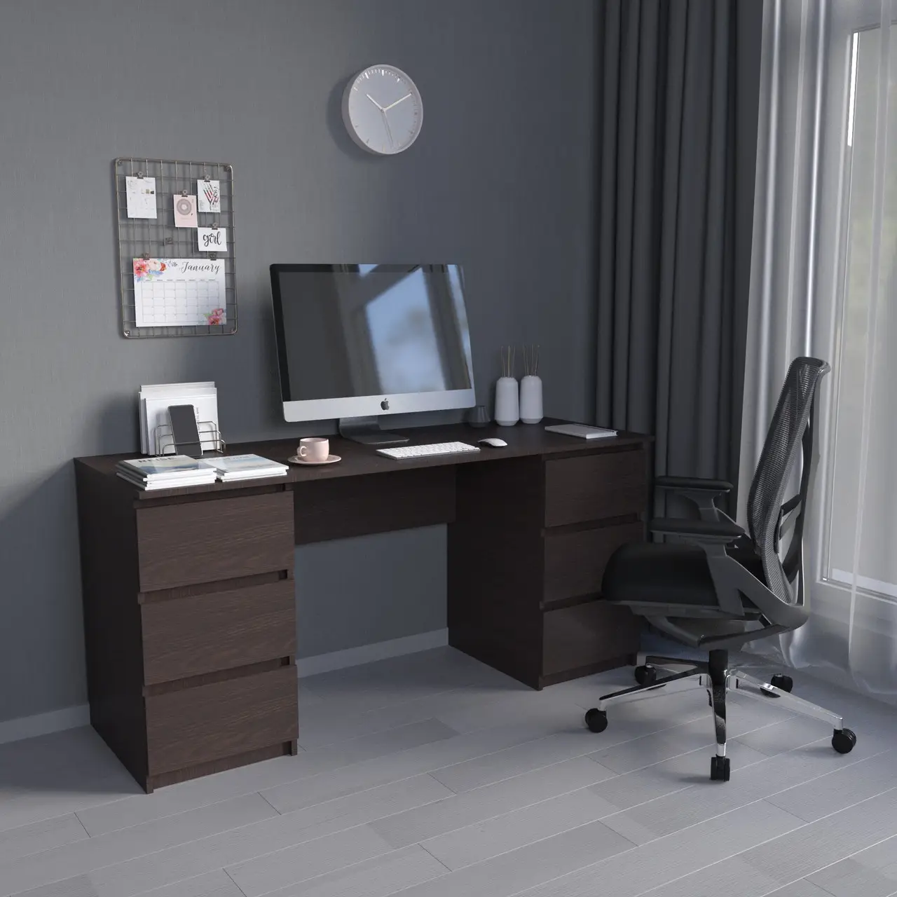 Компьютерный стол IdealMebel КС-2 Венге