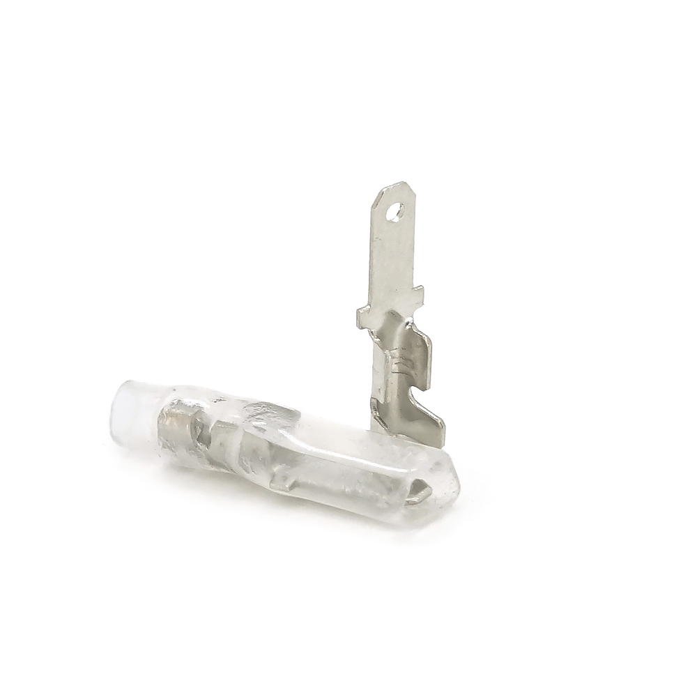 Клемма ножевая VOLTRONIC папа 2,8 мм латунная изолированная с силиконовым колпачком 0,5-1,5 мм 100 шт. (11039)