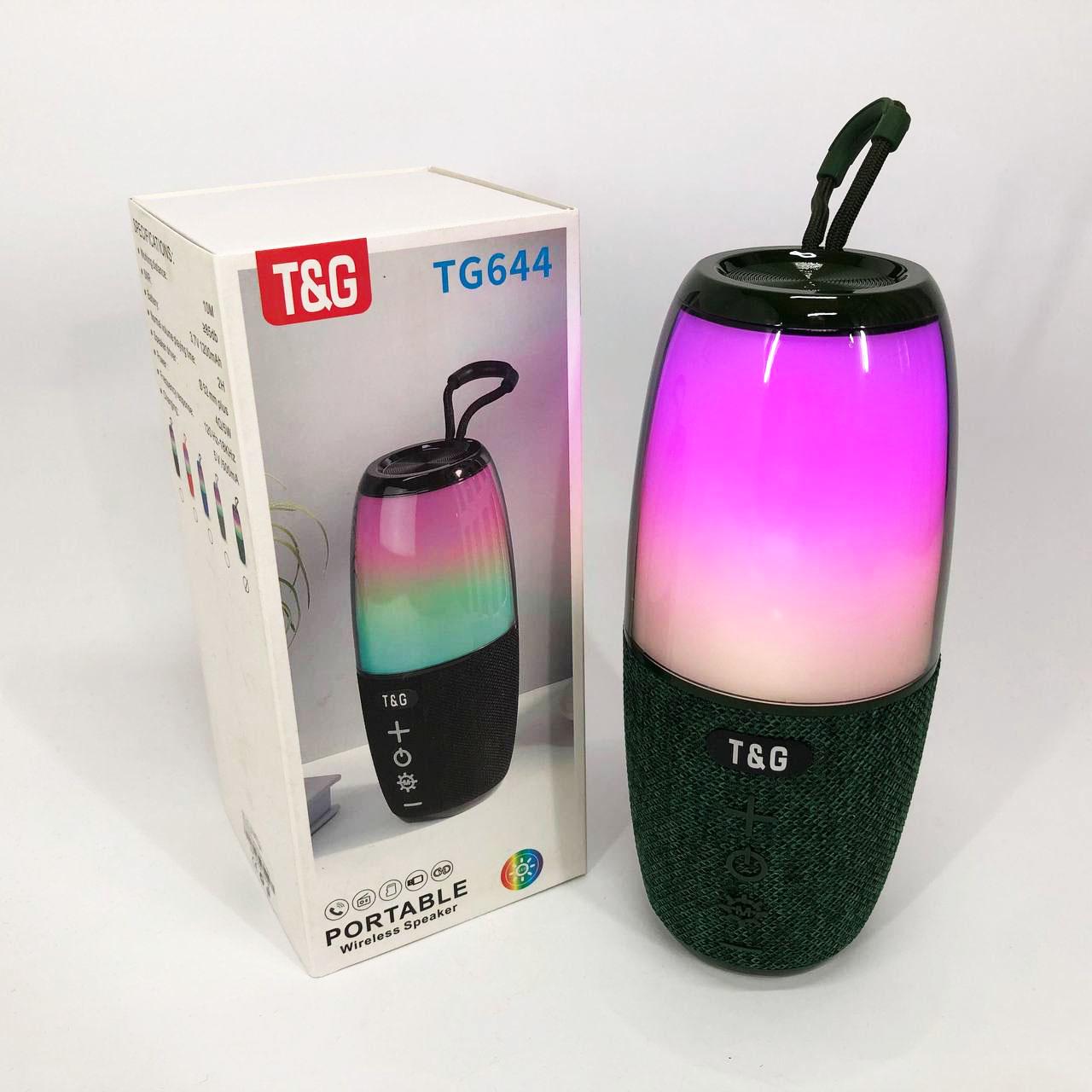 Портативна колонка 5W з RGB підсвічуванням та ремінцем Зелений (TG644) - фото 4