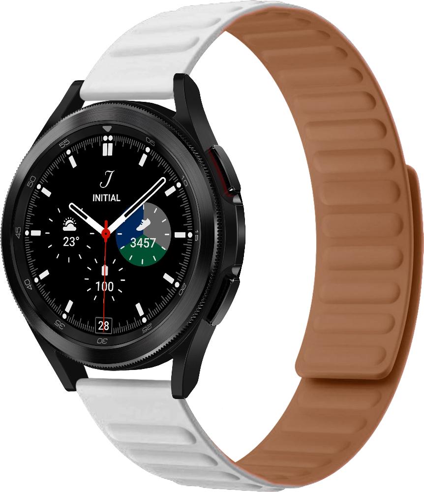Ремінець Magneter для Galaxy Watch 4 Classic 46 мм White (26617-29) Ремінець Magneter для Galaxy Watch 4 Classic 46 мм White (26617-29)