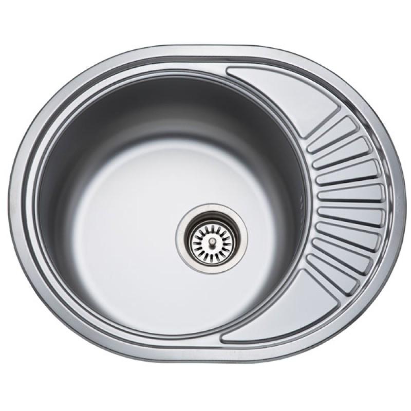 Мойка кухонная врезная Эверест 117 сатин 57х45х16 см 0,6 мм (00441)