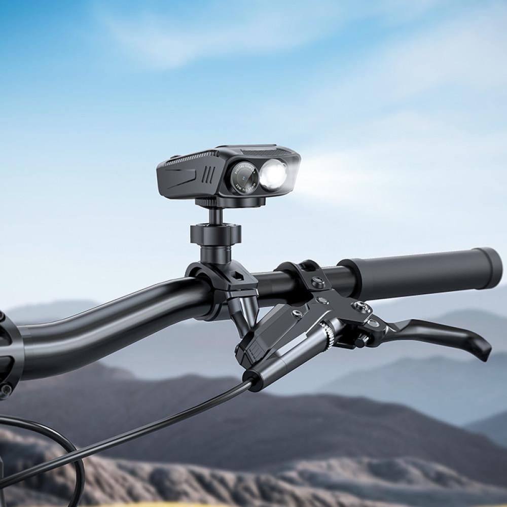Реєстратор велосипедний Hoco 4K з вбудованою фарою/WiFi/водонепроникний Чорний (DV104) - фото 9