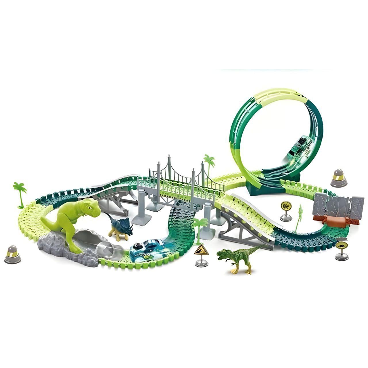 Трек 365 свет/звук/дино площадка 193 элемента 395 см аксессуары