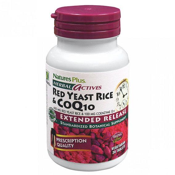 Червоний рис Nature's Plus Herbal Actives Red Yeast Rice & CoQ10 30 Caps