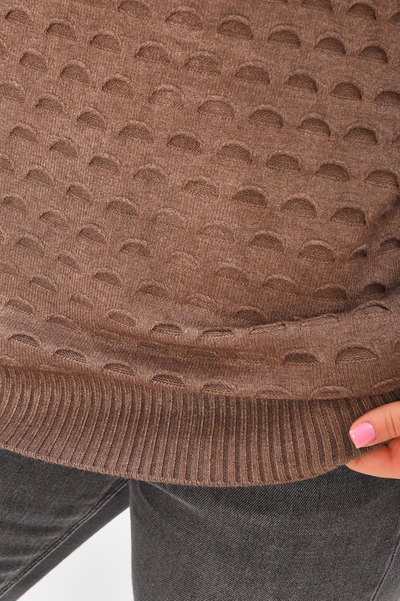 Светр жіночий 206602 однотонний XL-2XL Темно-бежевий (206602_!335389_48-50) - фото 4 Светр жіночий 206602 однотонний XL-2XL Темно-бежевий (206602_!335389_48-50) - фото 4