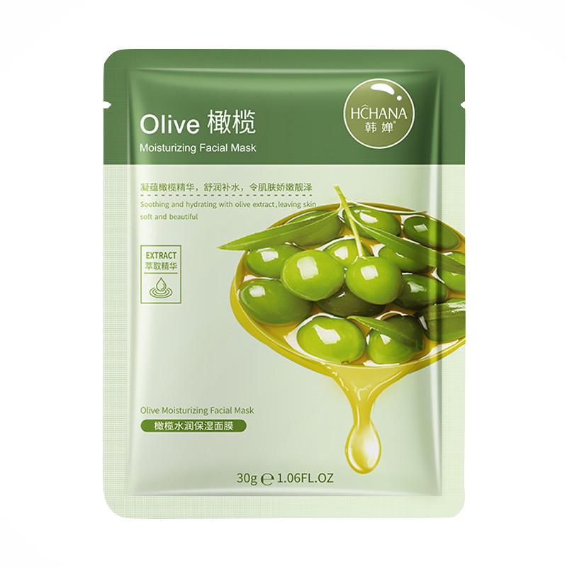 Маска для лица Hchana Moisturizing Facial Mask Olive увлажняющая и осветительная - фото 1