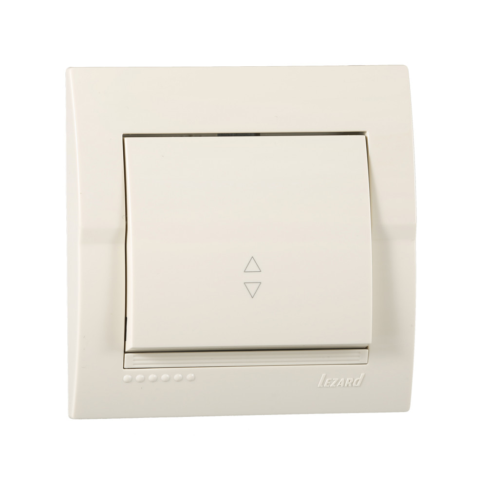 Выключатель Lezard Deriy 1-клавишный проходной Кремовый