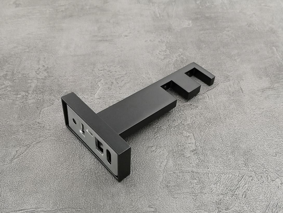 Кронштейн Quadrum Скарлайн подвійний короткий 9-13 см Чорний матовий - фото 1