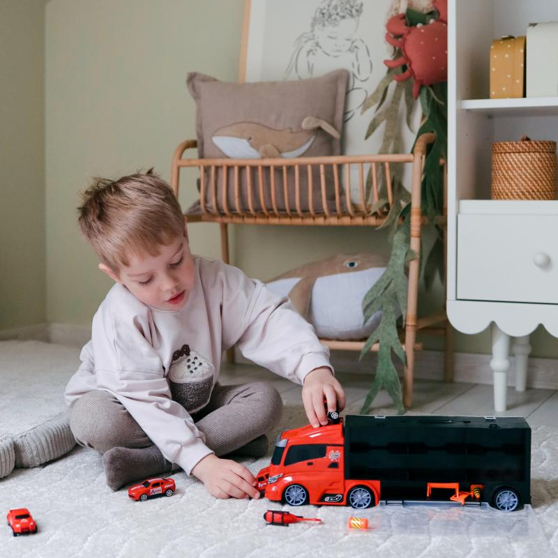 Набір вантажівка Транспортер TIR та автомобілі Woopie 11 пр. Червоний - фото 9 Набір вантажівка Транспортер TIR та автомобілі Woopie 11 пр. Червоний - фото 9