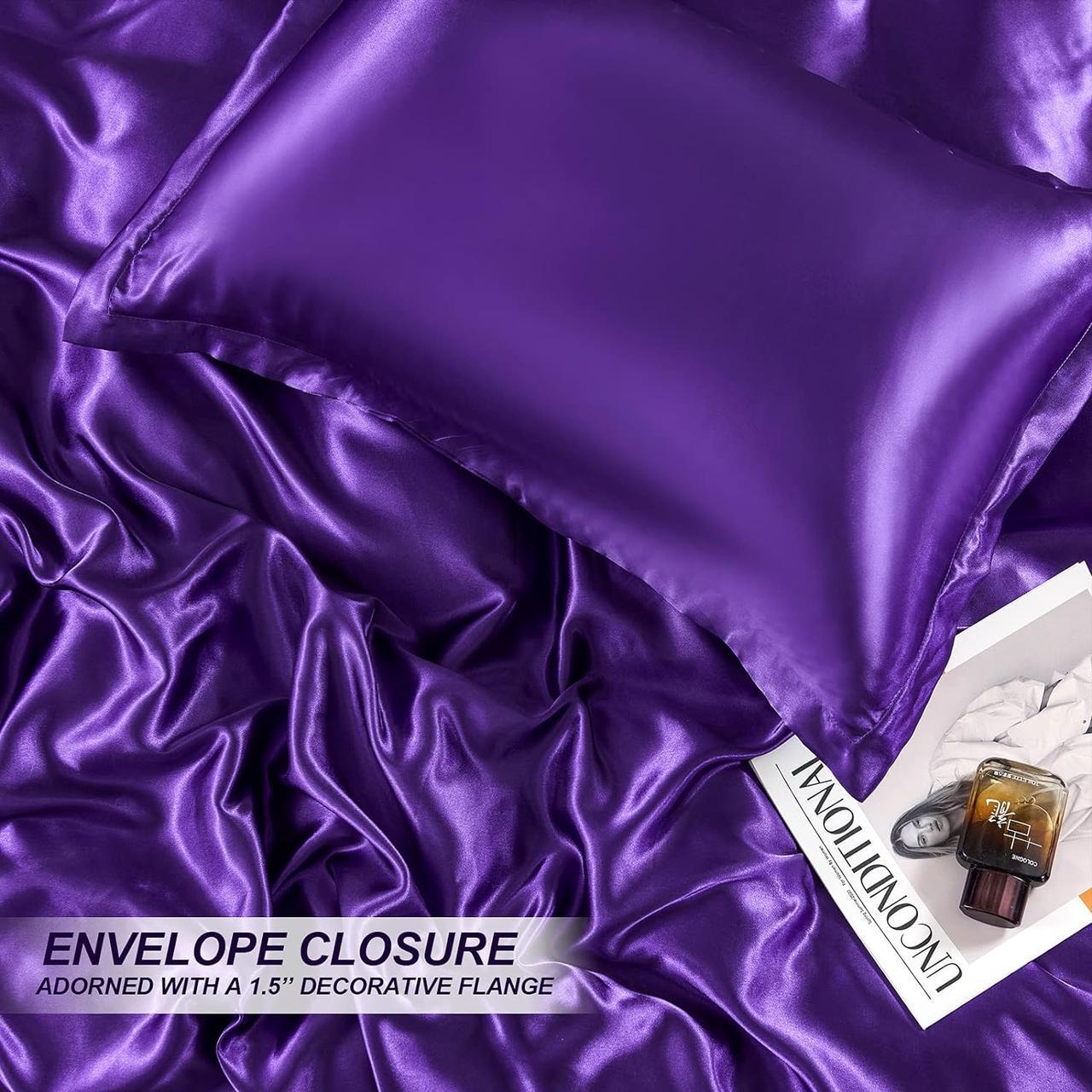 Комплект постільної білизни Moka Textile євро та підковдра та 2 наволочки 50х70 см/70х70 см Фіолетовий/Бордовий (1876559989) - фото 3 Комплект постільної білизни Moka Textile євро та підковдра та 2 наволочки 50х70 см/70х70 см Фіолетовий/Бордовий (1876559989) - фото 3