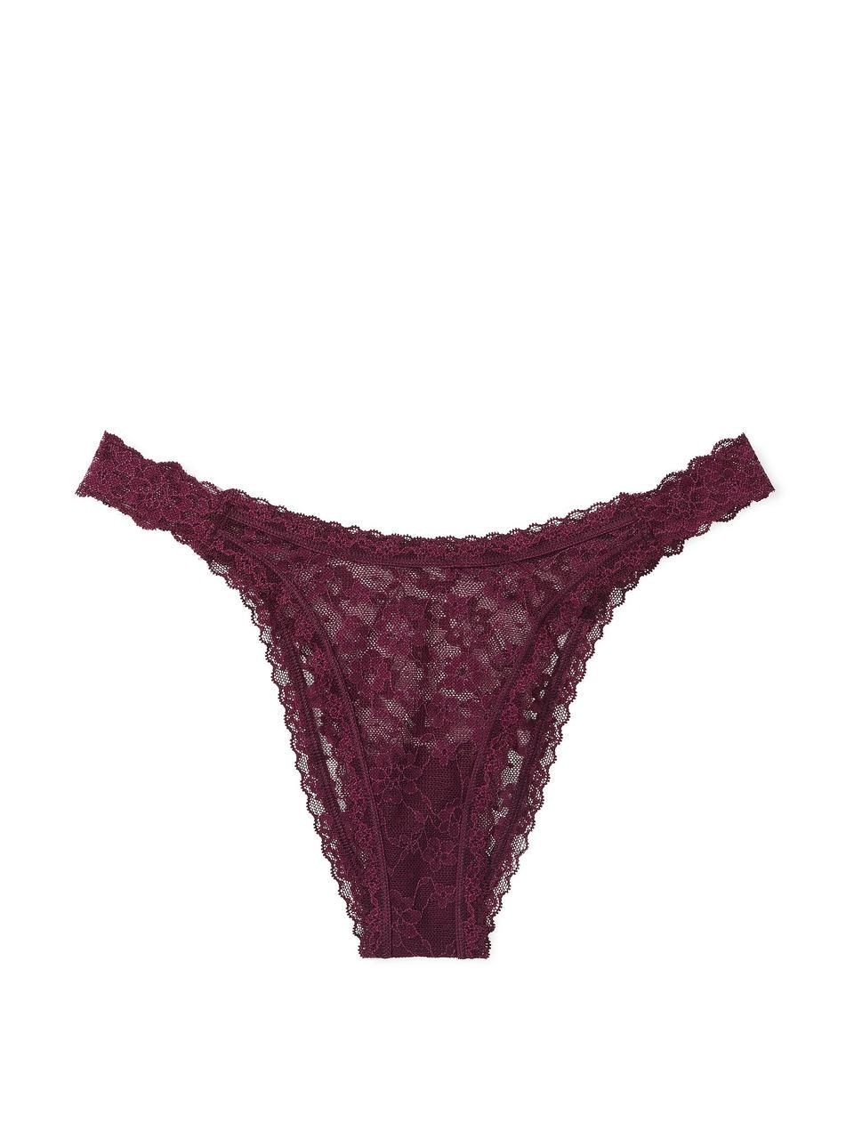 Трусы женские Victoria's Secret Lace Brazilian M Бордовый (2128781468)