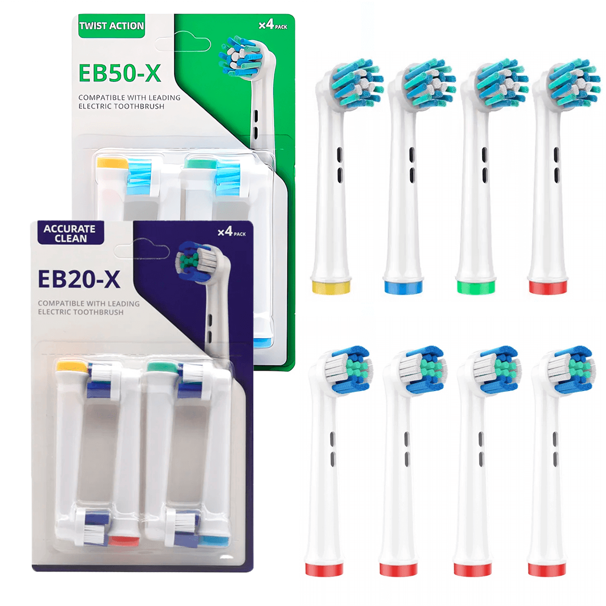 Набір змінних насадок EB50-X Cross Action/EB20-X Precision Clean для щітки Oral-B Braun (2183976752) - фото 2