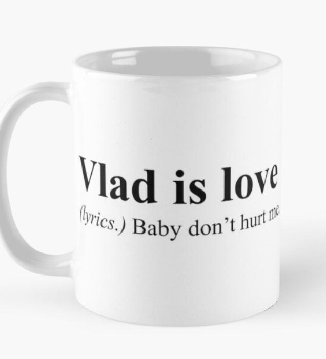 Чашка керамічна з принтом "Vlad is love" 330 мл Білий (ИМ33Ч)