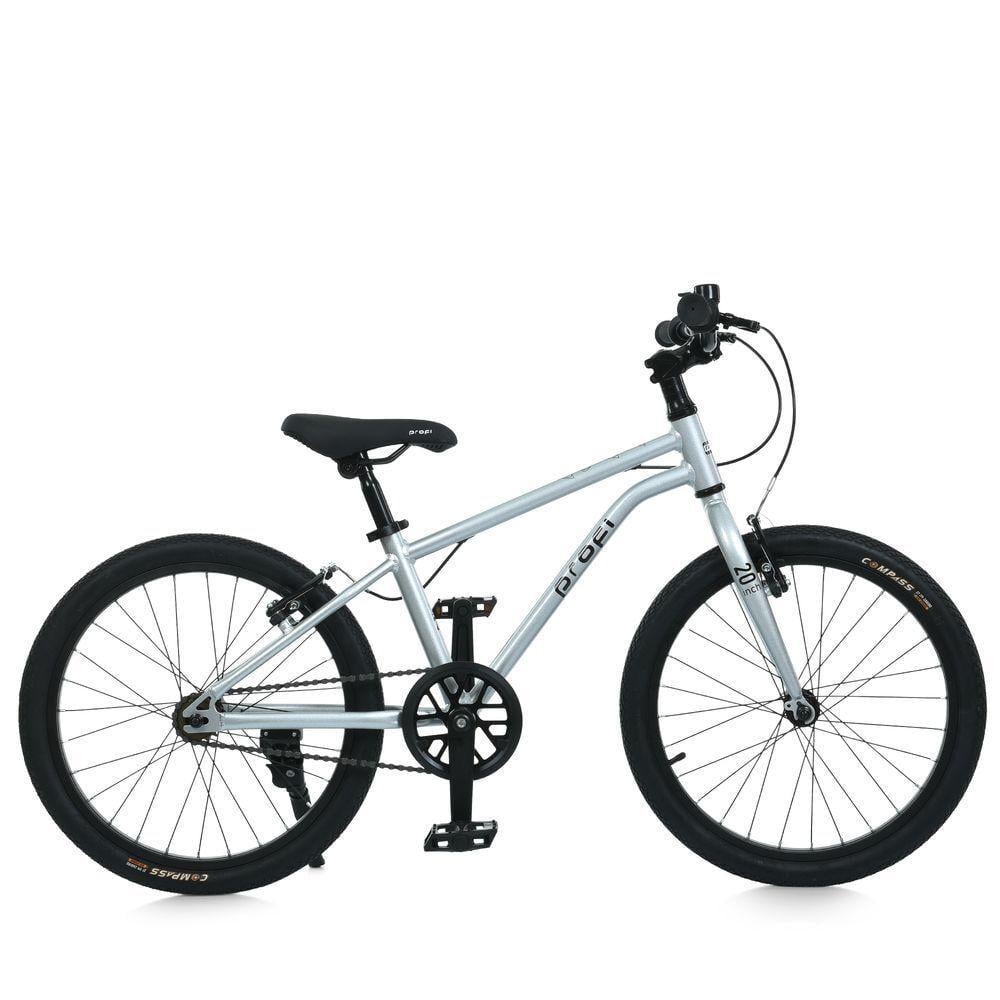 Дитячий велосипед PROF1 Lighty 20" алюмінієвий Сірий - фото 2 Дитячий велосипед PROF1 Lighty 20" алюмінієвий Сірий - фото 2
