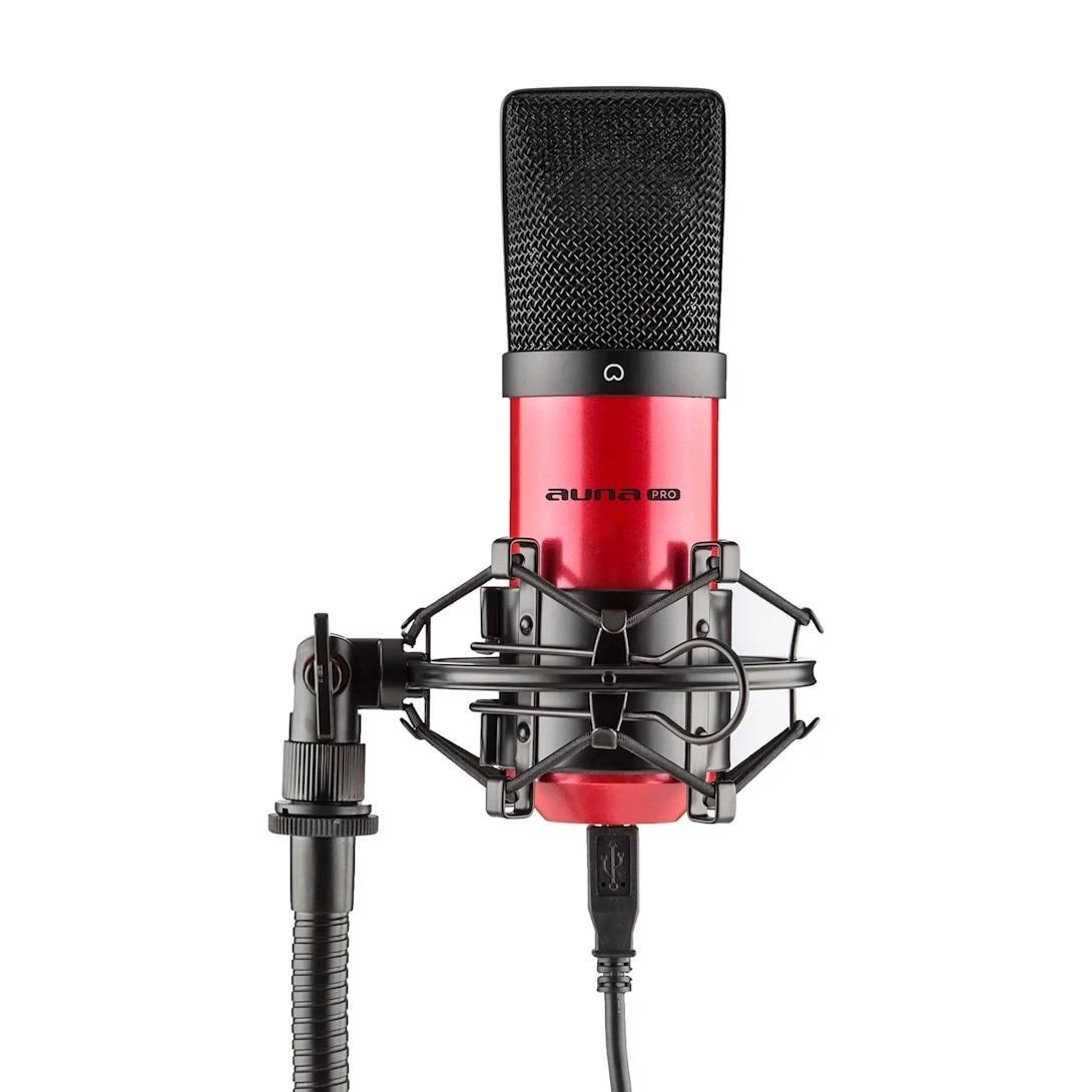 Микрофон конденсаторный Auna MIC-900WH-LED USB (10030363)