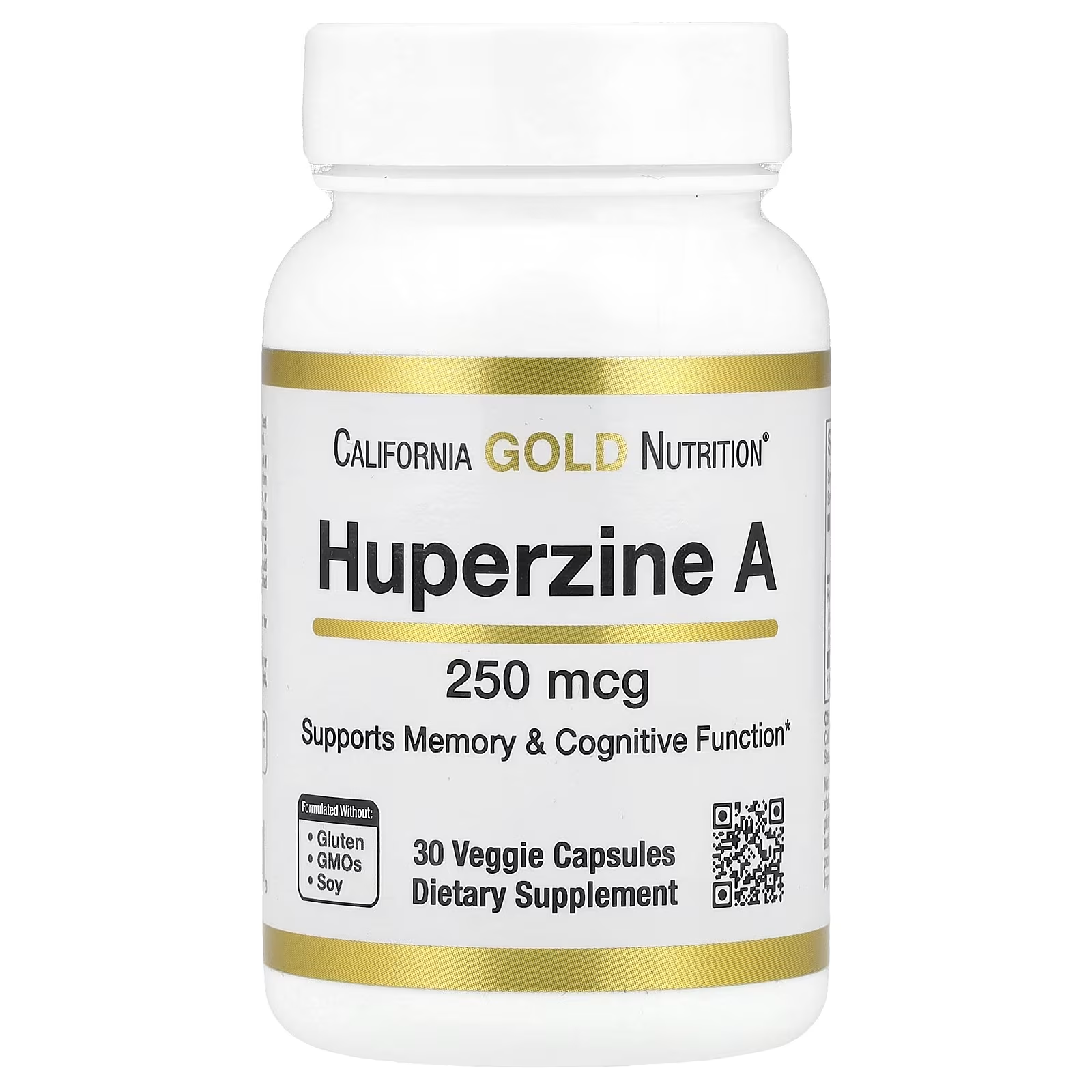 Натуральная добавка California Gold Nutrition Гуперзин А 250 мкг 30 раст. капс. (24949739)
