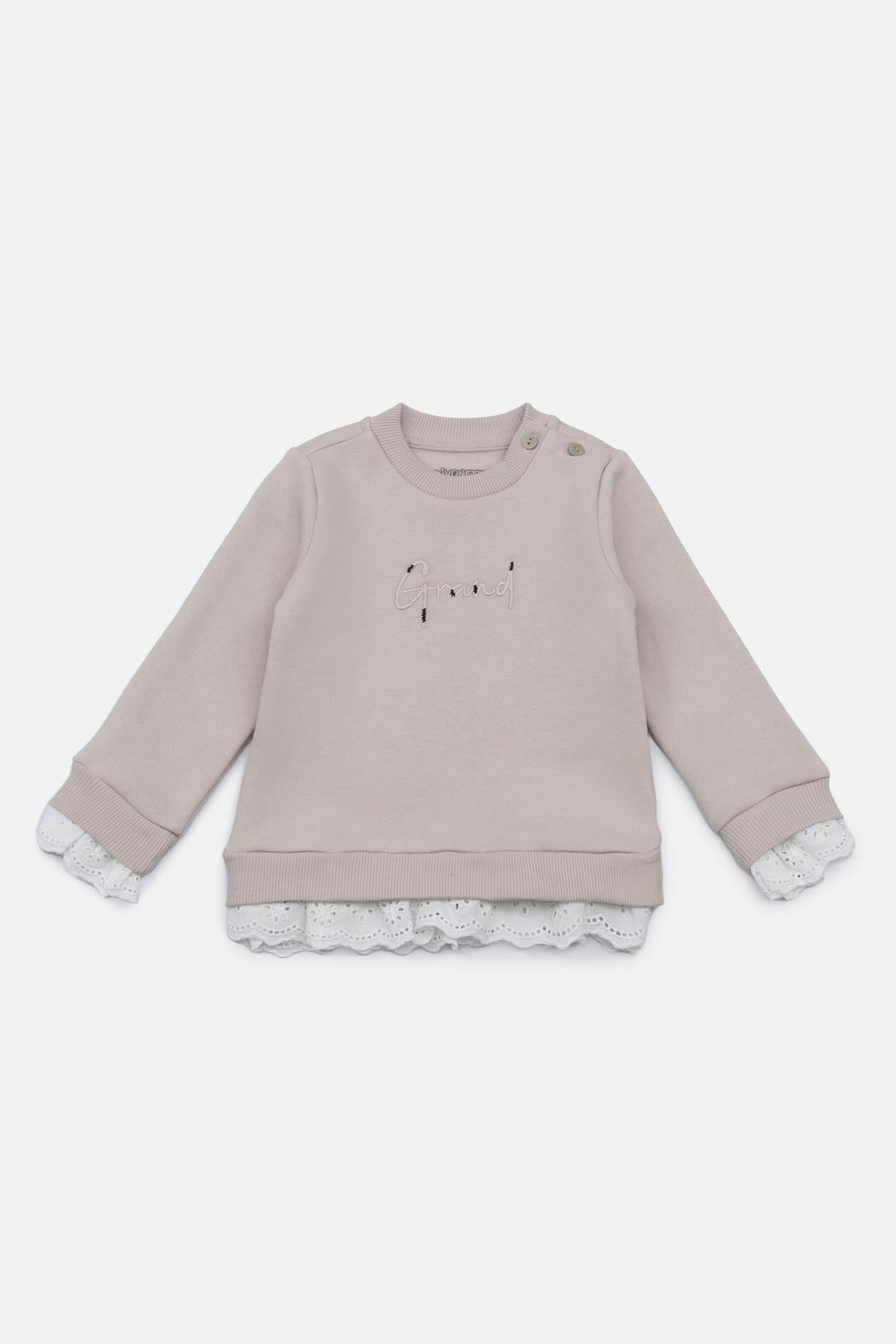 Кофта обманка для девочки 68 см Бежевый (SKT000944365)