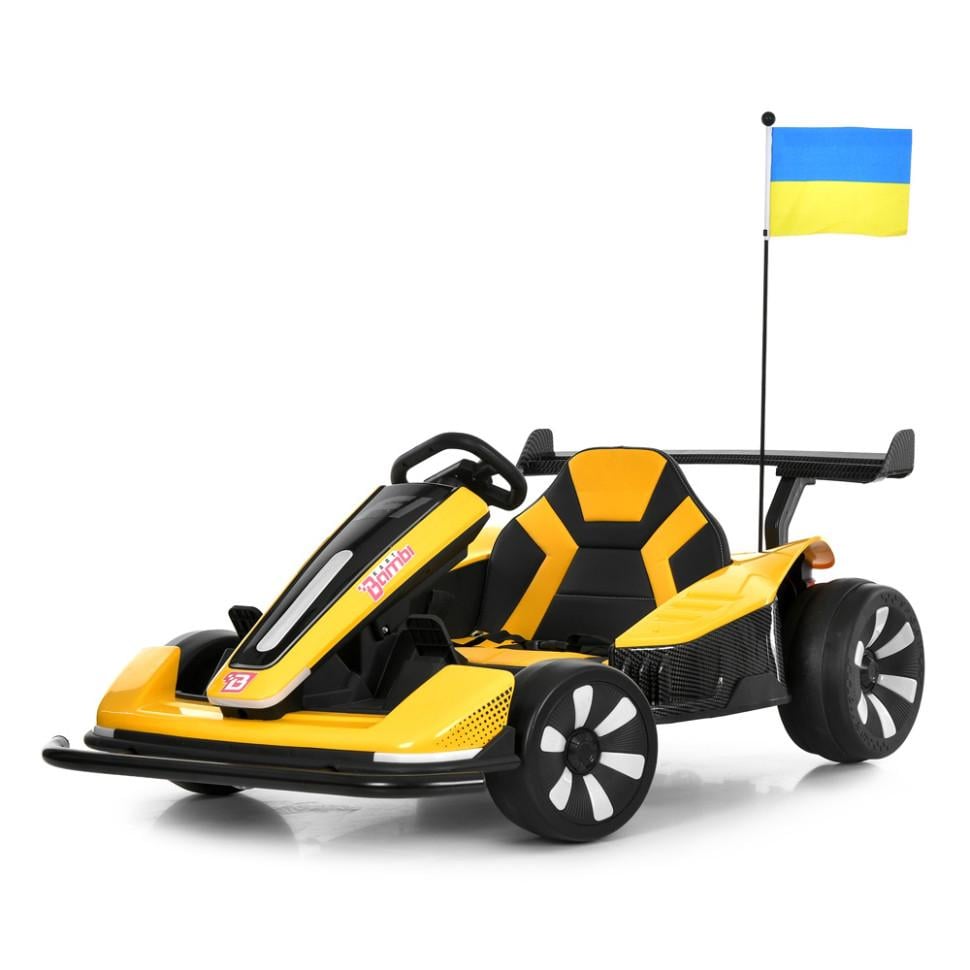 Детский электрический автомобиль Bambi 12V одноместный до 70 кг Желтый (DE-169-E-973) Детский электрический автомобиль Bambi 12V одноместный до 70 кг Желтый (DE-169-E-973)