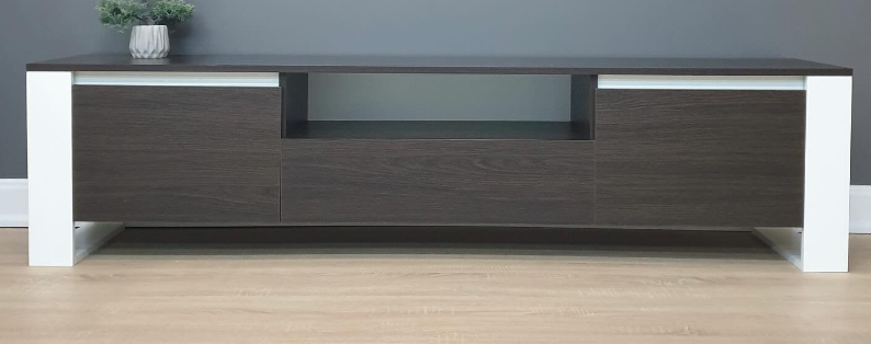 Тумба під телевізор Odyssey 1804x372x450 мм Венге Магія/Білий