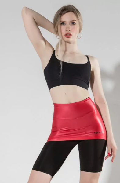 Шорти зі спідницею TOTALFIT FLASH-SKIRT HW19-C46 M Чорний/Червоний - фото 1