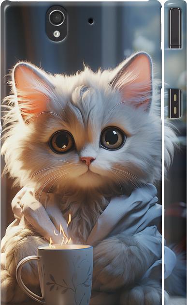 Чехол на Sony Xperia Z C6602 White cat (5646m-40-42517)