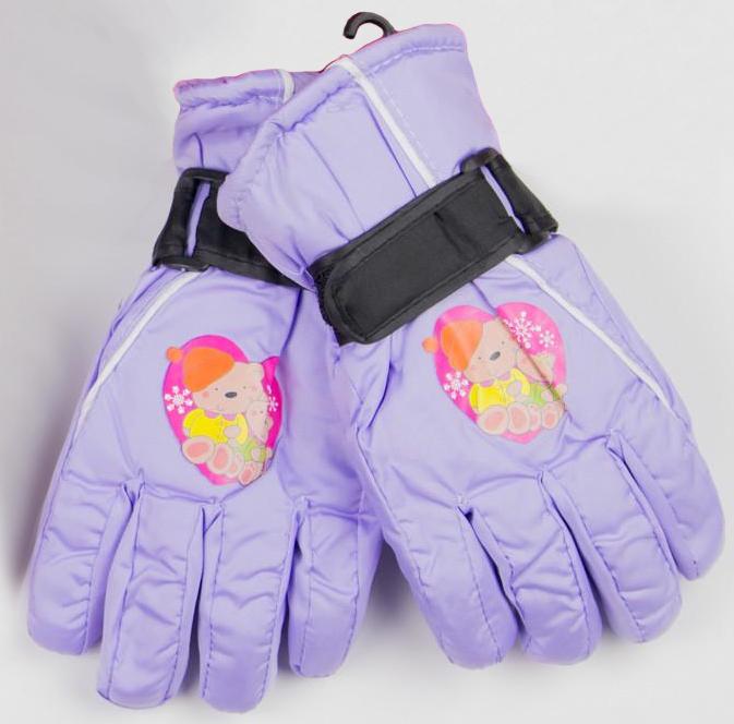 Перчатки для девочек лыжные №18-12-5 Лиловый (DR010150)
