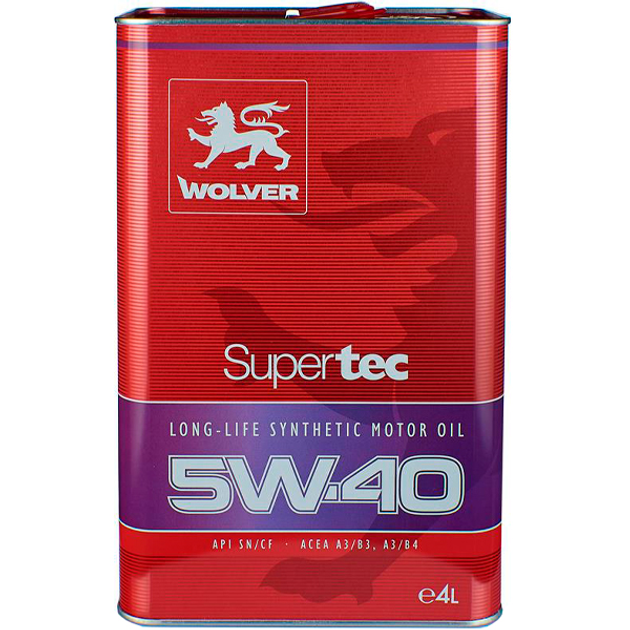 Мастило синтетичне Wolver SUPERTEC 5W-40 4 л (3854285)