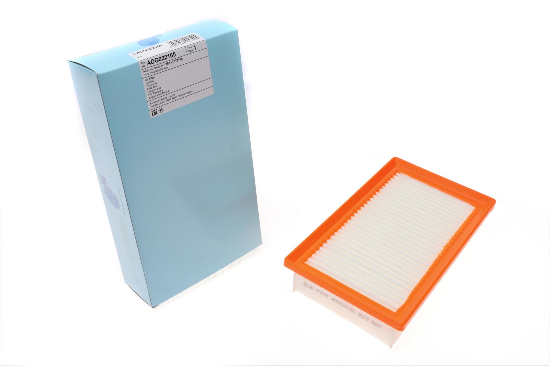 Фильтр воздушный BLUE PRINT для Hyundai Accent V 1,6 16V 17-/Kia Rio IV 1,0-1,6 i/1,4 CRDi 17- (ADG022165)