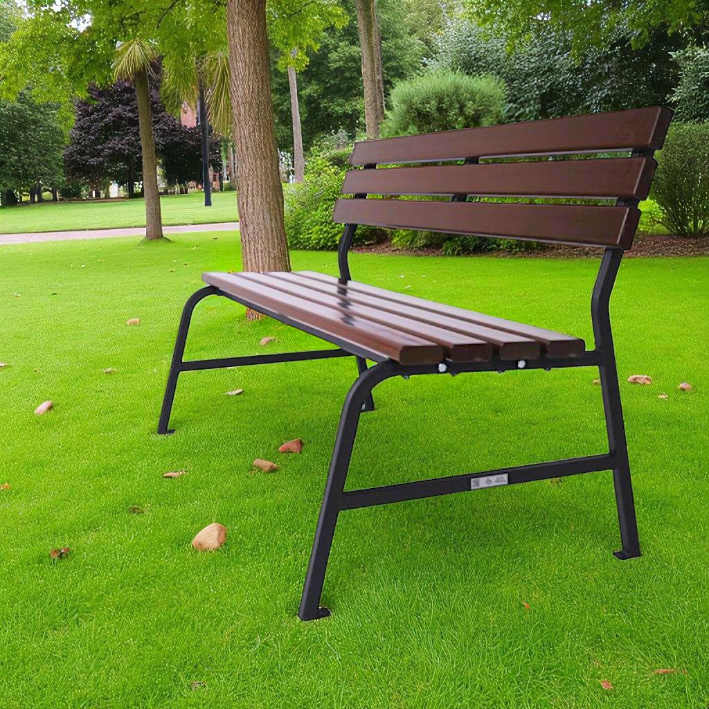 Скамейка пластиковая ТЕБИ ШО для дачи/сада и парка 1504х822х707 мм Коричнево-черный