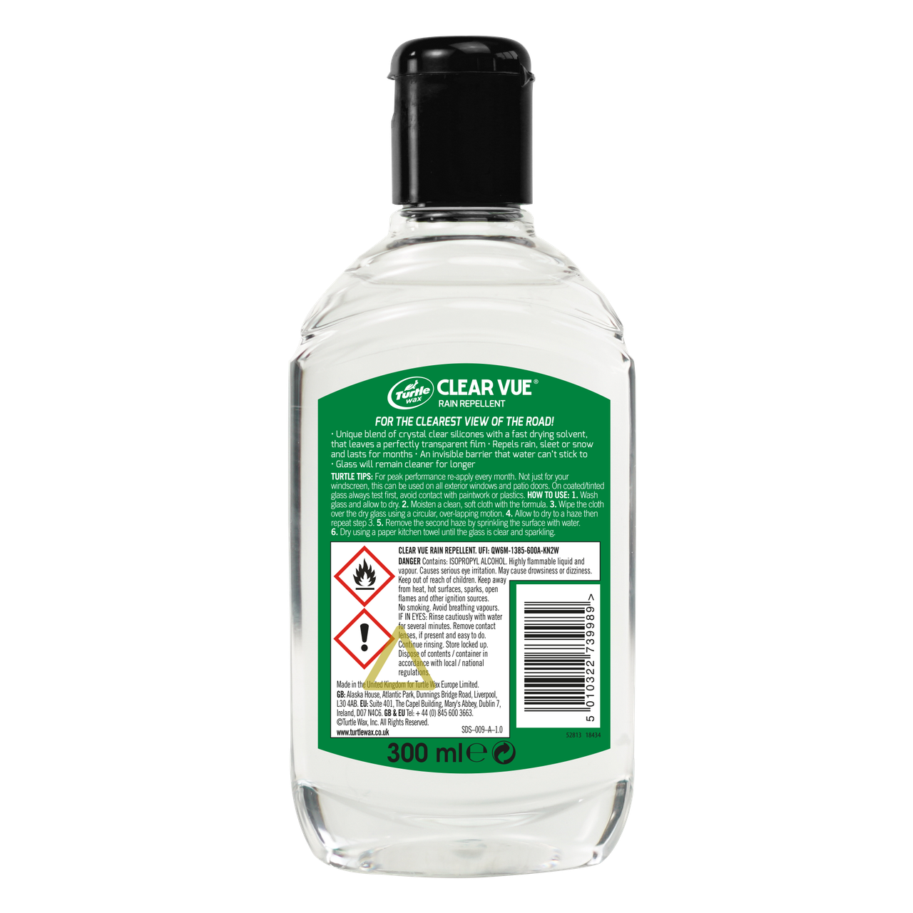 Засіб для скла антидощ TURTLE WAX Clearvue 300 мл - фото 3