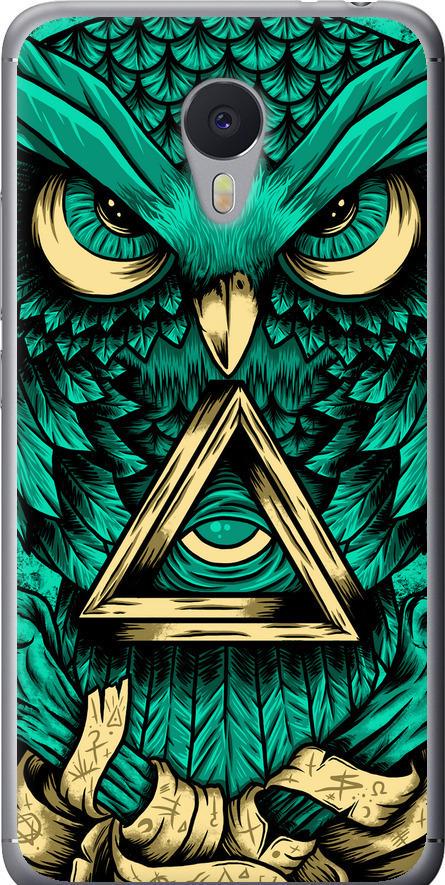 Чехол на Meizu M3 Note Сова Арт-тату (3971t-256-42517)