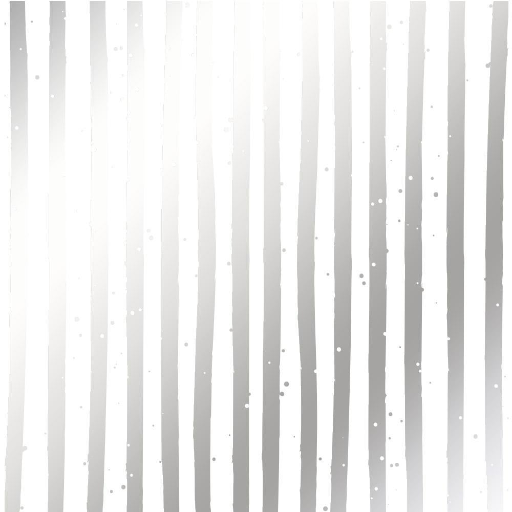 Лист бумаги односторонний Silver Stripes с серебряным тиснением 30,5х30,5 см White