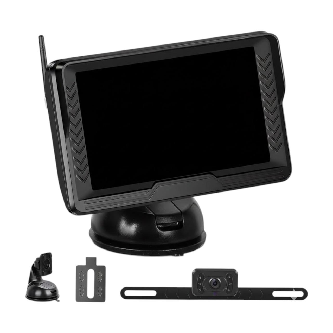 Комплект камери заднього виду з монітором бездротовий Hikity Wireless Digital Reversing Camera Kit 5" (31495216)