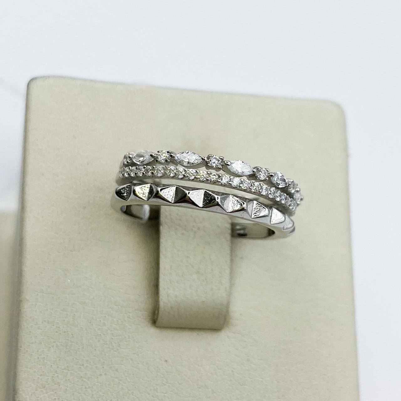 Кольцо серебряное Дорожка с кубическим цирконием р. 17 2,91 г (1943363055)